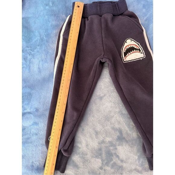 Lola & The Boys Varsity Patch Sweatshirt & Jogger Set in Navy Blue Toddler 2T - Picture 10 of 15